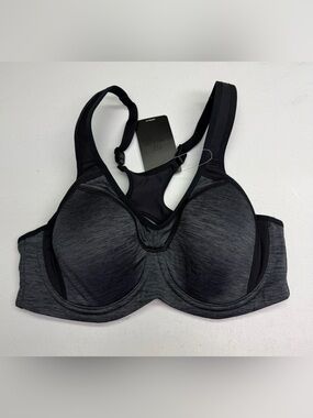 Syrokan Heather Grey Underwire Sports Bra 36C NWT *P1062